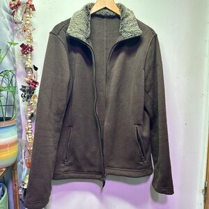 Men's Brown Fleece Jacket
